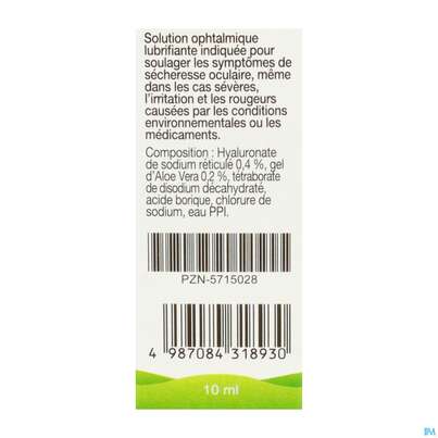 Augentropfen Ocutears +aloe Vera 0,4% 10ml, A-Nr.: 5715028 - 03