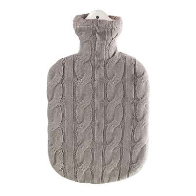 Sie sehen eine Packung Wärmflasche Strick Öko-Tex Zopf Stein 2,0L, Produktbild: 01 Wärmflasche Strick Öko-Tex Zopf Stein 2,0L, A-Nr.: 5398289 - 01