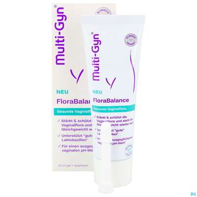 Sie sehen eine Packung Multi-gyn Florabalance Gel 50ml, Produktbild: 11 Multi-gyn Florabalance Gel 50ml, A-Nr.: 5886391 - 11