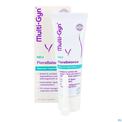 Sie sehen eine Packung Multi-gyn Florabalance Gel 50ml, Produktbild: 12 Multi-gyn Florabalance Gel 50ml, A-Nr.: 5886391 - 12