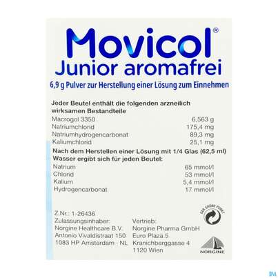 Movicol Pulver 6,9g Junior Aromafrei Stick 30st, A-Nr.: 5525747 - 03