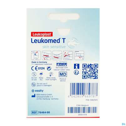 Wundverband Leukomed/t Skin Sensitive Folienverband O.auflage Steril 5x7,2 Cm 5st, A-Nr.: 5267653 - 03