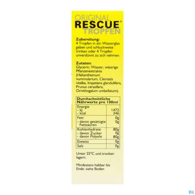 Bachblueten -apopharm 39 Rescue Tropfen 20ml, A-Nr.: 4089149 - 08