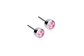 Blomdahl Ohrstecker Bezel Light rose, A-Nr.: 6036683 - 01