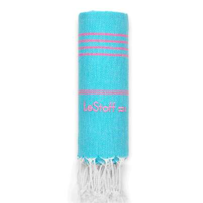 Sie sehen eine Packung LeStoff Hamamtuch Aqua Pink, Produktbild: 01 LeStoff Hamamtuch Aqua Pink, A-Nr.: 5839865 - 01