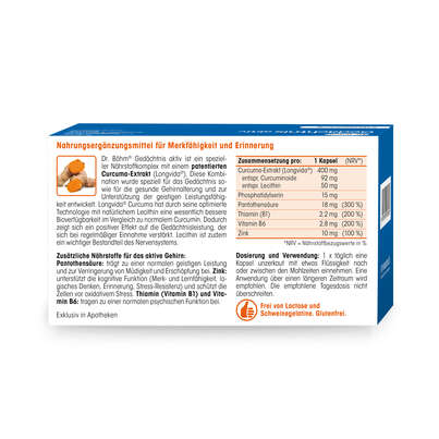 Sie sehen eine Packung Dr. Böhm Gedächtnis aktiv, Produktbild: 06 Dr. Böhm Gedächtnis aktiv, A-Nr.: 4997881 - 06