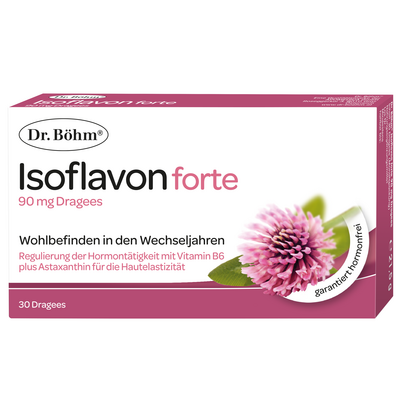 Sie sehen eine Packung Dr. Böhm Isoflavon forte, Produktbild: 01 Dr. Böhm Isoflavon forte, A-Nr.: 2774467 - 01