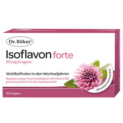 Sie sehen eine Packung Dr. Böhm Isoflavon forte, Produktbild: 01 Dr. Böhm Isoflavon forte, A-Nr.: 3046824 - 01