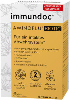 Sie sehen eine Packung immundoc® AMINOFLU®, Produktbild: 01 immundoc® AMINOFLU®, A-Nr.: 5344508 - 01