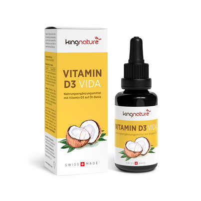 Sie sehen eine Packung KINGNATURE Vitamin D3 Vida Fl 30 ml, Produktbild: 01 KINGNATURE Vitamin D3 Vida Fl 30 ml, A-Nr.: 4765863 - 01