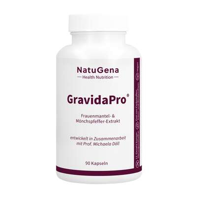 Sie sehen eine Packung NatuGena GravidaPro Kapseln, Produktbild: 01 NatuGena GravidaPro Kapseln, A-Nr.: 5719581 - 01