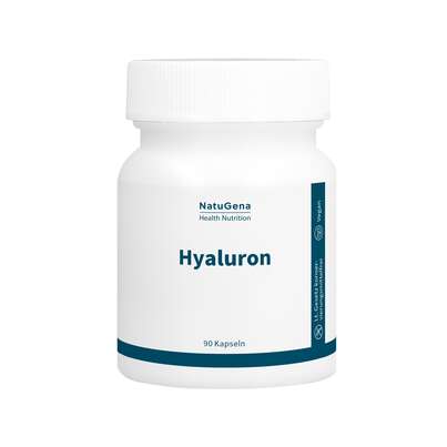 Sie sehen eine Packung NatuGena Hyaluron Kapseln, Produktbild: 01 NatuGena Hyaluron Kapseln, A-Nr.: 5699252 - 01