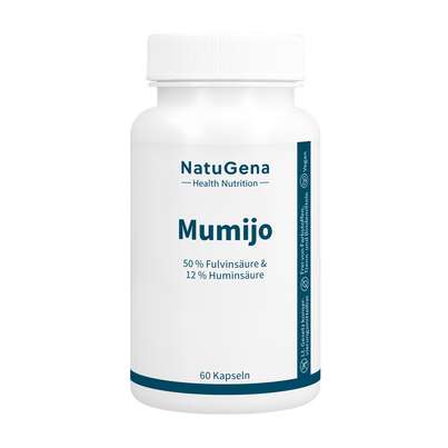 Sie sehen eine Packung NatuGena Mumijo Kapseln, Produktbild: 01 NatuGena Mumijo Kapseln, A-Nr.: 5699370 - 01