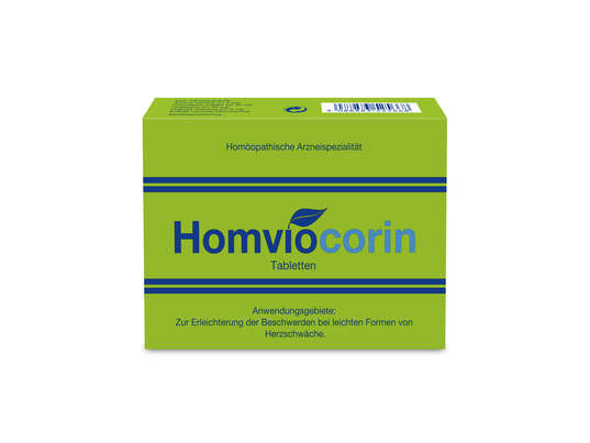 Sie sehen eine Packung Homviocorin Tabletten, Produktbild: 01 Homviocorin Tabletten, A-Nr.: 3525660 - 01