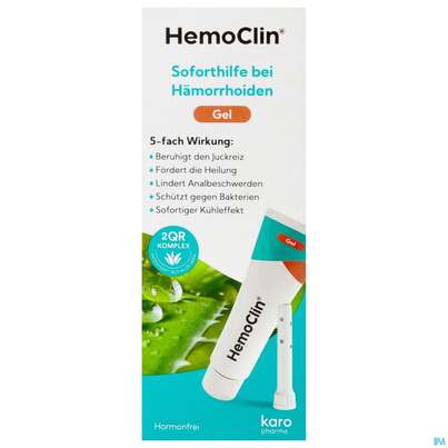 Sie sehen eine Packung Hemoclin Gel 37g, Produktbild: 01 Hemoclin Gel 37g, A-Nr.: 3933034 - 01
