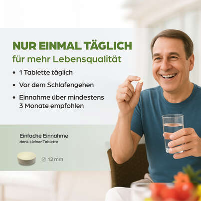 Sie sehen eine Packung Dr. Böhm Kürbis nur 1 Tablette täglich, Produktbild: 05 Dr. Böhm Kürbis nur 1 Tablette täglich, A-Nr.: 1609022 - 05