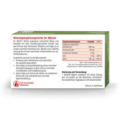 Sie sehen eine Packung Dr. Böhm Kürbis superplus, Produktbild: 06 Dr. Böhm Kürbis superplus, A-Nr.: 2287394 - 06