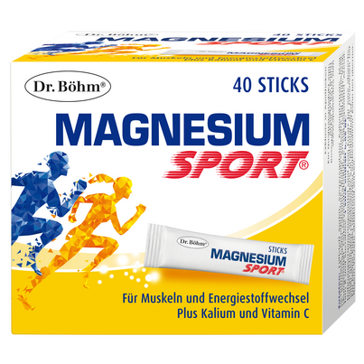 Sie sehen eine Packung Dr. Böhm Magnesium Sport Sticks, Produktbild: 01 Dr. Böhm Magnesium Sport Sticks, A-Nr.: 4726627 - 01