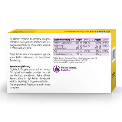 Sie sehen eine Packung Dr. Böhm Vitamin C complex, Produktbild: 06 Dr. Böhm Vitamin C complex, A-Nr.: 3818155 - 06