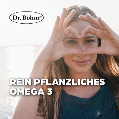 Sie sehen eine Packung Dr. Böhm® Omega 3 vegan, Produktbild: 02 Dr. Böhm® Omega 3 vegan, A-Nr.: 5711013 - 02