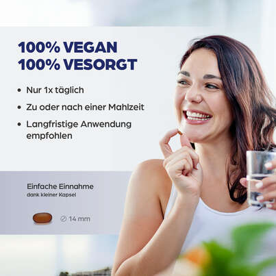 Sie sehen eine Packung Dr. Böhm® Omega 3 vegan, Produktbild: 05 Dr. Böhm® Omega 3 vegan, A-Nr.: 5711013 - 05