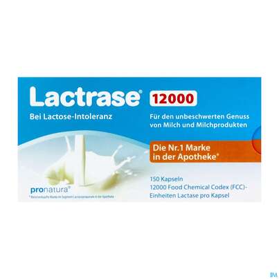 Lactrase Kapseln 12.000 Fcc -pro Natura 150st, A-Nr.: 4183440 - 02