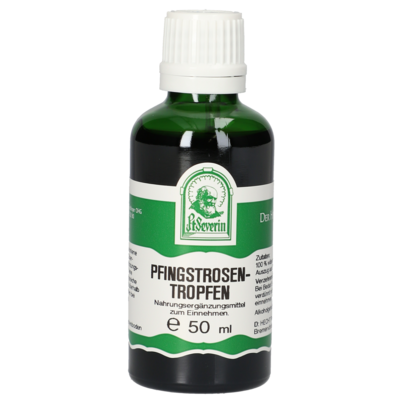 Sie sehen eine Packung PFINGSTROSEN TROPFEN 50 ML, Produktbild: 01 PFINGSTROSEN TROPFEN 50 ML, A-Nr.: 4376920 - 01