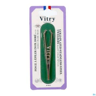 Sie sehen eine Packung Vitry Zupfpinzette „prestige“ Rostfreier Edelstahl Schräg Abgewinkelt 1pc, Produktbild: 02 Vitry Zupfpinzette „prestige“ Rostfreier Edelstahl Schräg Abgewinkelt 1pc, A-Nr.: 4627977 - 02