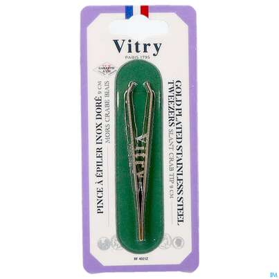 Sie sehen eine Packung Vitry Zupfpinzette „prestige“ Rostfreier Edelstahl Schräg Abgewinkelt 1pc, Produktbild: 03 Vitry Zupfpinzette „prestige“ Rostfreier Edelstahl Schräg Abgewinkelt 1pc, A-Nr.: 4627977 - 03