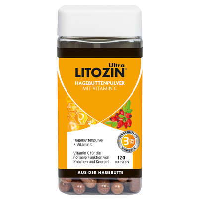 LITOZIN Kapseln Ultra - Hagebuttenpulver + Vitamin C, A-Nr.: 5968321 - 01