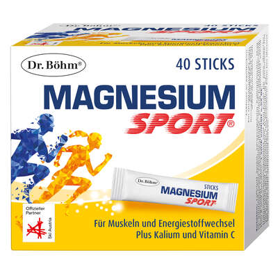 Sie sehen eine Packung Dr. Böhm Magnesium Sport Sticks, Produktbild: 01 Dr. Böhm Magnesium Sport Sticks, A-Nr.: 4726627 - 01