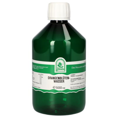 Sie sehen eine Packung ORANGENBLÜTEN WASSER 500 ML, Produktbild: 01 ORANGENBLÜTEN WASSER 500 ML, A-Nr.: 5061242 - 01