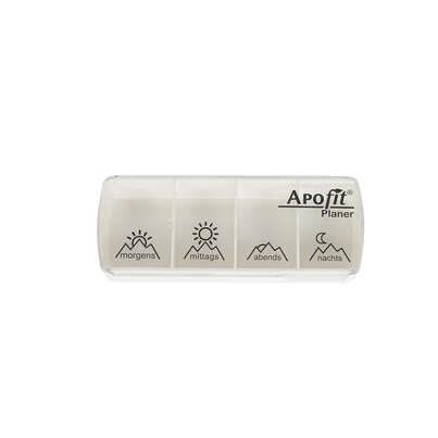 Sie sehen eine Packung APOfit Tagesdispenser Box weiß, Produktbild: 01 APOfit Tagesdispenser Box weiß, A-Nr.: 6103528 - 01
