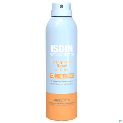 Sie sehen eine Packung Sonnenprodukte Isdin/fotoprotection Wet Skin Spray Lsf 30 250ml, Produktbild: 03 Sonnenprodukte Isdin/fotoprotection Wet Skin Spray Lsf 30 250ml, A-Nr.: 5670509 - 03