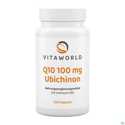 Coenzym Q10 Kapseln 100mg Vegan Ubichinon Vita World 100st, A-Nr.: 4836362 - 02