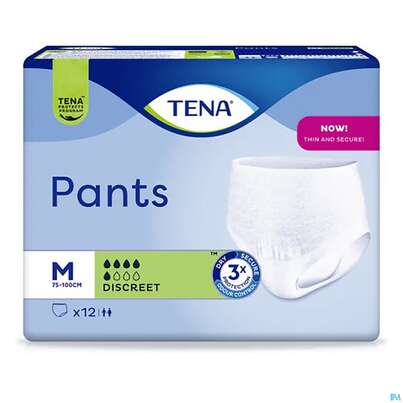 Sie sehen eine Packung Inkontinenz Tena Pants Discreet M 792100 12st, Produktbild: 03 Inkontinenz Tena Pants Discreet M 792100 12st, A-Nr.: 2694455 - 03