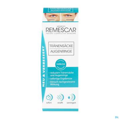 Sie sehen eine Packung Remescar Creme Traenensaecke +augenringe 8ml, Produktbild: 02 Remescar Creme Traenensaecke +augenringe 8ml, A-Nr.: 4554936 - 02