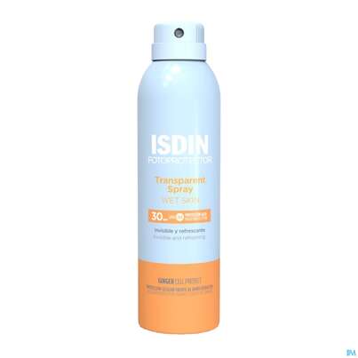Sie sehen eine Packung Sonnenprodukte Isdin/fotoprotection Wet Skin Spray Lsf 30 250ml, Produktbild: 03 Sonnenprodukte Isdin/fotoprotection Wet Skin Spray Lsf 30 250ml, A-Nr.: 5670509 - 03