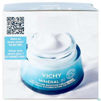 Sie sehen eine Packung Vichy Mineral 89 Creme Ohne Duftstoffe 50ml, Produktbild: 02 Vichy Mineral 89 Creme Ohne Duftstoffe 50ml, A-Nr.: 5667878 - 02