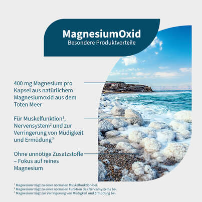 Sie sehen eine Packung NatuGena Magnesium Oxid Kapseln, Produktbild: 02 NatuGena Magnesium Oxid Kapseln, A-Nr.: 6139331 - 02