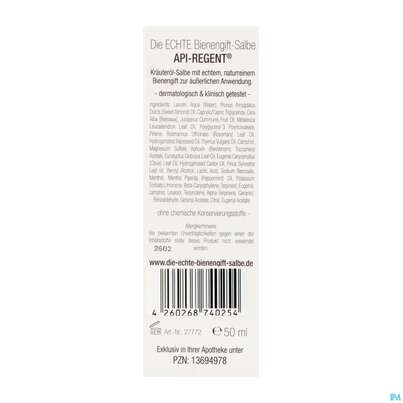 Bienengift Salbe Echt Api Regent 50ml, A-Nr.: 5849467 - 06