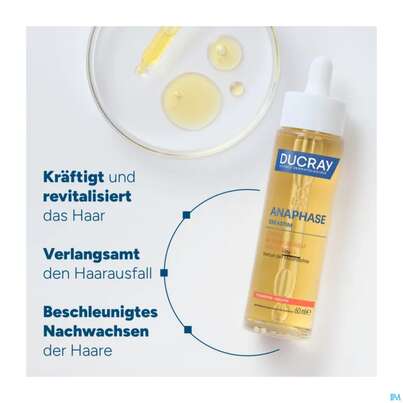 Sie sehen eine Packung Ducray Lotion Anaphase/creastim Haarausfall Temporaer 60ml, Produktbild: 05 Ducray Lotion Anaphase/creastim Haarausfall Temporaer 60ml, A-Nr.: 5964263 - 05