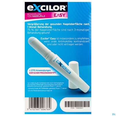Sie sehen eine Packung Excilor Easy Pen Excilor Dosierstift 4ml, Produktbild: 04 Excilor Easy Pen Excilor Dosierstift 4ml, A-Nr.: 5960489 - 04