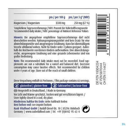 Magnesium Citrat Pulver Raab 200g, A-Nr.: 5870444 - 05