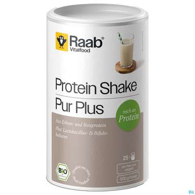 Sie sehen eine Packung Protein Pulver Bio Raab Shake Pur Plus 500g, Produktbild: 01 Protein Pulver Bio Raab Shake Pur Plus 500g, A-Nr.: 5871573 - 01