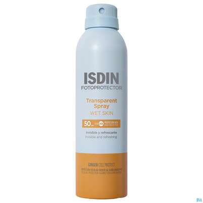 Sie sehen eine Packung Sonnenprodukte Isdin/fotoprotection Wet Skin Spray Lsf 50 250ml, Produktbild: 02 Sonnenprodukte Isdin/fotoprotection Wet Skin Spray Lsf 50 250ml, A-Nr.: 5608048 - 02