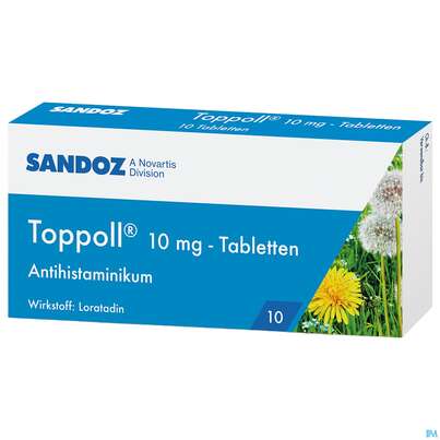 Sie sehen eine Packung Toppoll Tabl 10mg 10st, Produktbild: 03 Toppoll Tabl 10mg 10st, A-Nr.: 4207608 - 03