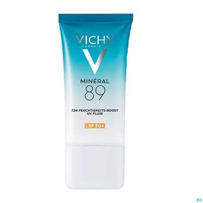 Sie sehen eine Packung Vichy Mineral 89 Uv Fluid Sonnenschutz 50ml, Produktbild: 02 Vichy Mineral 89 Uv Fluid Sonnenschutz 50ml, A-Nr.: 5818001 - 02