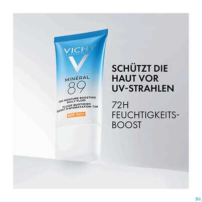 Sie sehen eine Packung Vichy Mineral 89 Uv Fluid Sonnenschutz 50ml, Produktbild: 06 Vichy Mineral 89 Uv Fluid Sonnenschutz 50ml, A-Nr.: 5818001 - 06