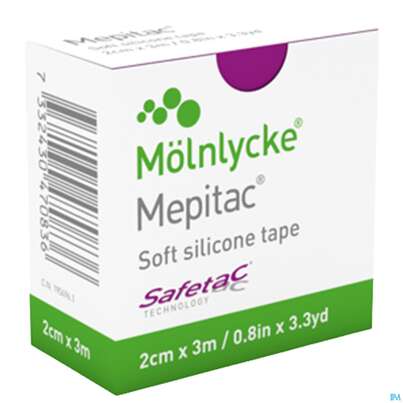 Sie sehen eine Packung Wundverband Mepitac Silikon 2x 300cm 1st, Produktbild: 02 Wundverband Mepitac Silikon 2x 300cm 1st, A-Nr.: 2985572 - 02